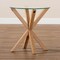 Baxton Studio Lida Glass and Wood Finished End Table 160-10229 - alternate 3